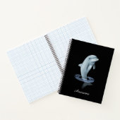 Carnet Dauphin, Ancre personnalisée et script en noir (Intérieur)