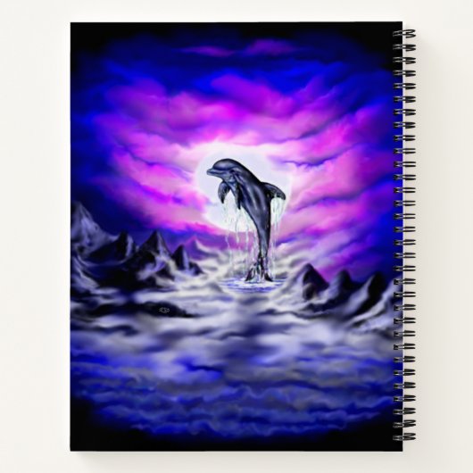 Carnet Dauphin clair de lune (Dos)