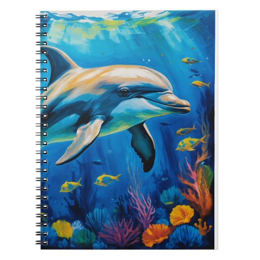 Carnet Dauphin de peinture à l'huile (Devant)