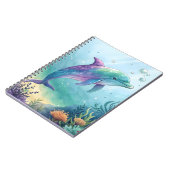 Carnet Dauphin peint à l'aquarelle (Côté gauche)