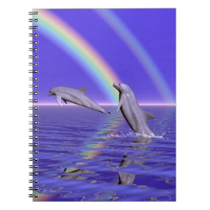 Carnet Dauphins et arc-en-ciel