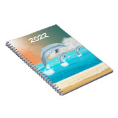 Carnet dauphins faisant des sauts dans l'océan     (Côté Droit)