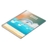 Carnet dauphins faisant des sauts dans l'océan     (Côté gauche)