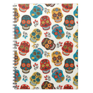 Carnet Day of Dead, un motif sans soudure.