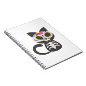 Carnet Day of the dead cat - choose background color (Côté Droit)