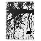Carnet De B&W silhouette d'arbre plus jamais Raven - E.A. (Devant)