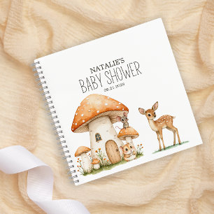 Carnet de Baby Shower Animaux de la Forêt Bohème