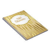 Carnet de Baby shower d'impression Gold Zebra (Côté Droit)