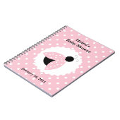 Carnet de Baby shower rose Ladybug et Pois (Côté gauche)