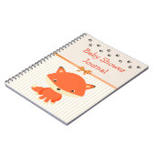 Carnet de baby shower, thème animal forestier (Côté gauche)