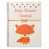 Carnet de baby shower, thème animal forestier (Devant)
