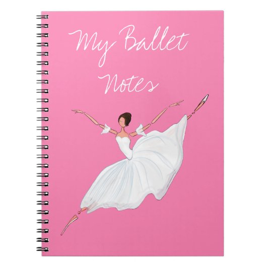 CARNET DE BALLET, BEAU CARNET ROSE DE DANSEURS (Devant)