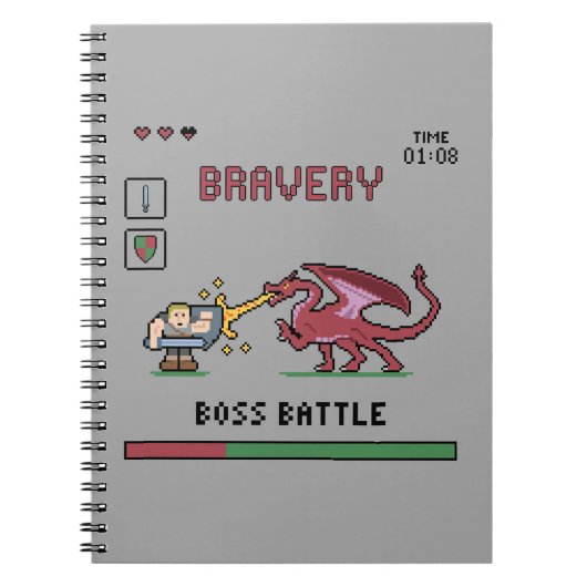 Carnet de Batte de patron de pixel (Devant)