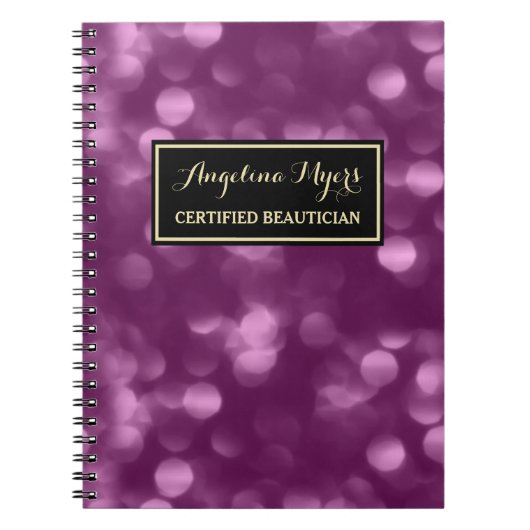Carnet de Beauté Bokeh Violet (Devant)