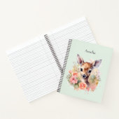 Carnet De Beaux Cerfs Entourés De Roses (Intérieur)