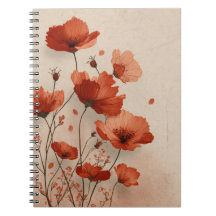 De beaux coquelicots rouges en spirale