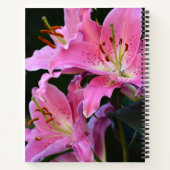 Carnet De belles fleurs de lys rose (Dos)