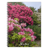 Carnet De belles fleurs de rhododendron rose (Devant)