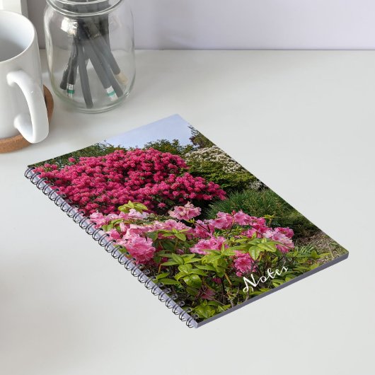 Carnet De belles fleurs de rhododendron rose