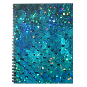 Carnet De belles paillettes colorées scintillant sous le
