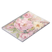 Carnet De belles pivoines roses (Côté gauche)