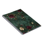 Carnet De belles roses avec des volutes dorées.  (Côté Droit)