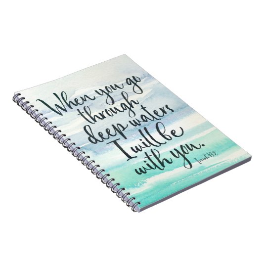 Carnet de bible d'aquarelle des eaux profondes de (Côté Droit)