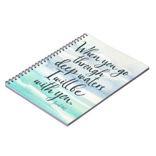 Carnet de bible d'aquarelle des eaux profondes de (Côté gauche)