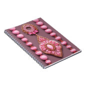 Carnet de bijoux en perles roses de verre (Côté Droit)