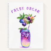 Carnet de boisson fraîche aux bleuets - Texte pers (Devant)
