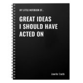 Carnet De Bonnes Idées Que J'Aurais Dû Agir Au Bureau (Devant)