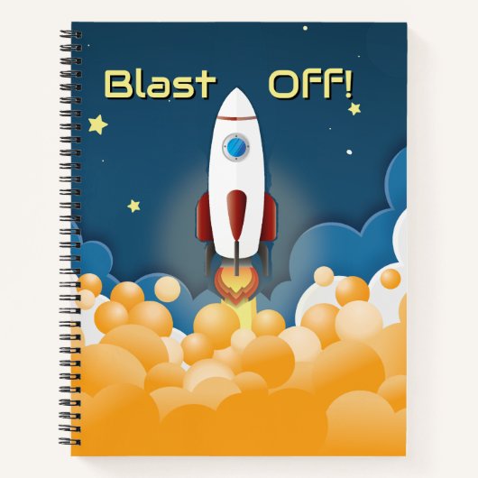 Carnet de bord de fusée spatiale personnalisé (Devant)