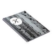 Carnet de bord de l'arbre de Birch avec monogramme (Côté Droit)