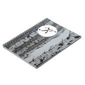 Carnet de bord de l'arbre de Birch avec monogramme (Côté gauche)