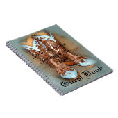 Carnet de bottes de cowboy occidentales turquoise (Côté Droit)