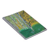 Carnet de bouleaux peints à la main (Côté Droit)