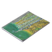 Carnet de bouleaux peints à la main (Côté gauche)