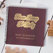 Carnet De Bump à Baby Keepsaké Grossesse Maroon