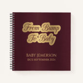 Carnet De Bump à Baby Keepsaké Grossesse Maroon (Devant)