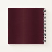 Carnet De Bump à Baby Keepsaké Grossesse Maroon (Dos)