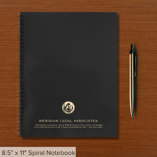 Carnet de cabinet d'avocats personnalisé avec logo
