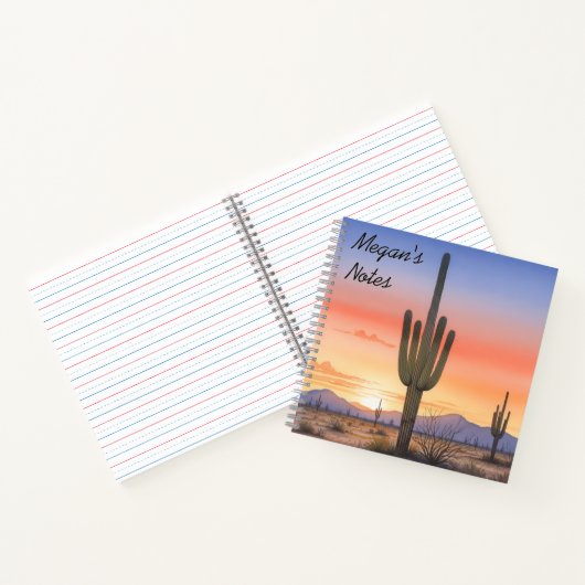 Carnet de cactus couché de soleil (Intérieur)