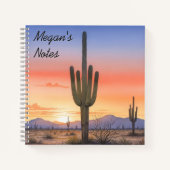 Carnet de cactus couché de soleil (Devant)