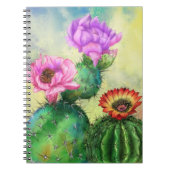 Carnet de cactus rouge violet rose (Devant)