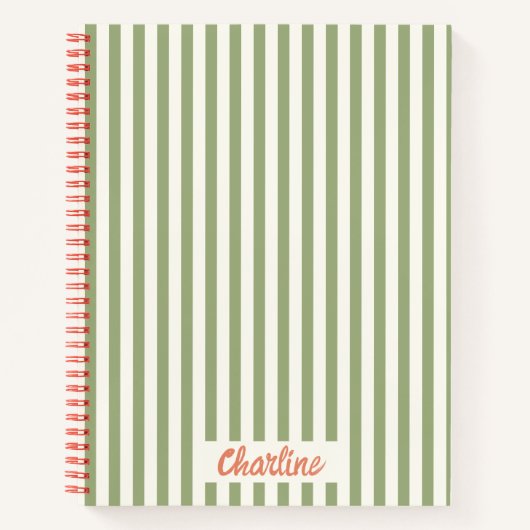 Carnet de calligraphie rouge rouge vert (Devant)