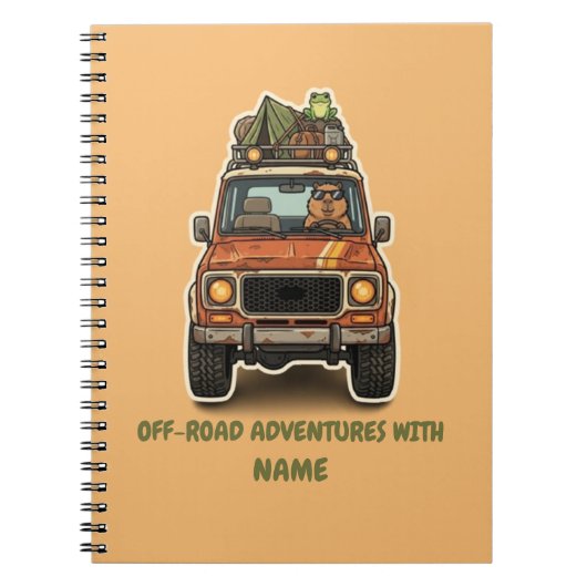 Carnet de camping aventure capybara tout-terrain C (Devant)