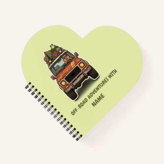 Carnet de camping aventureux tout-terrain capybara (Devant)
