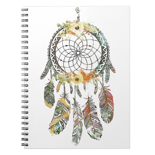 Carnet de capture de rêve floral aquarelle (Devant)