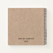 Carnet de carnet de croquis de l'artiste monogramm (Dos)