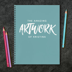 Carnet de carnet de croquis Turquoise personnalisé